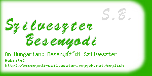 szilveszter besenyodi business card